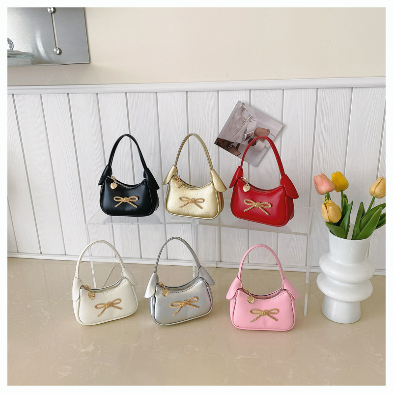 Bowknot Stylish Versatile Bag for Women, Korean Version, Cute and Trendy Niche Mini Accessory, Chanel-Style Girls' Handbag