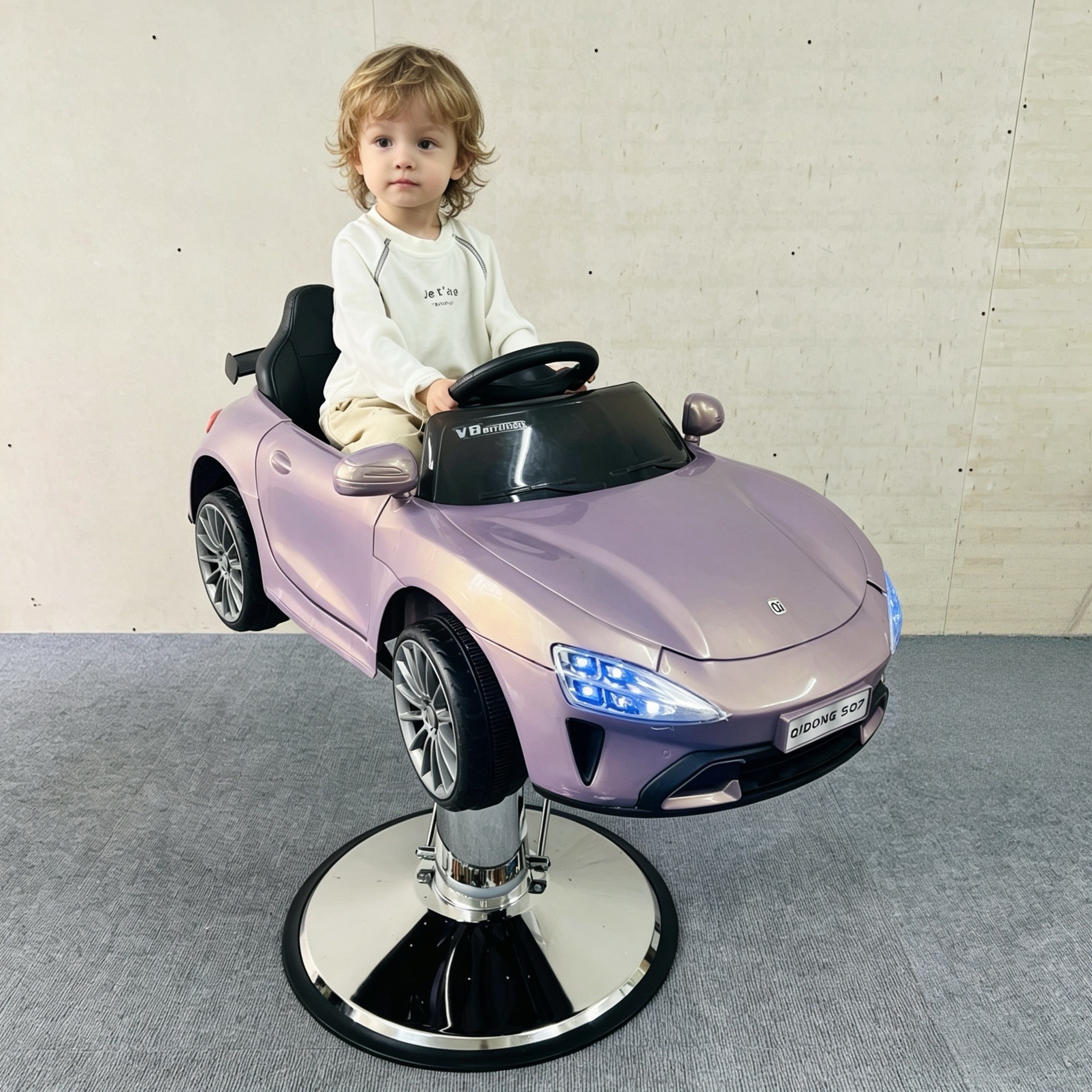 Silla de peluquería transfronteriza para niños silla de cabello giratoria silla de elevación salón de peluquería multifuncional asiento de automóvil de dibujos animados al por mayor image 89