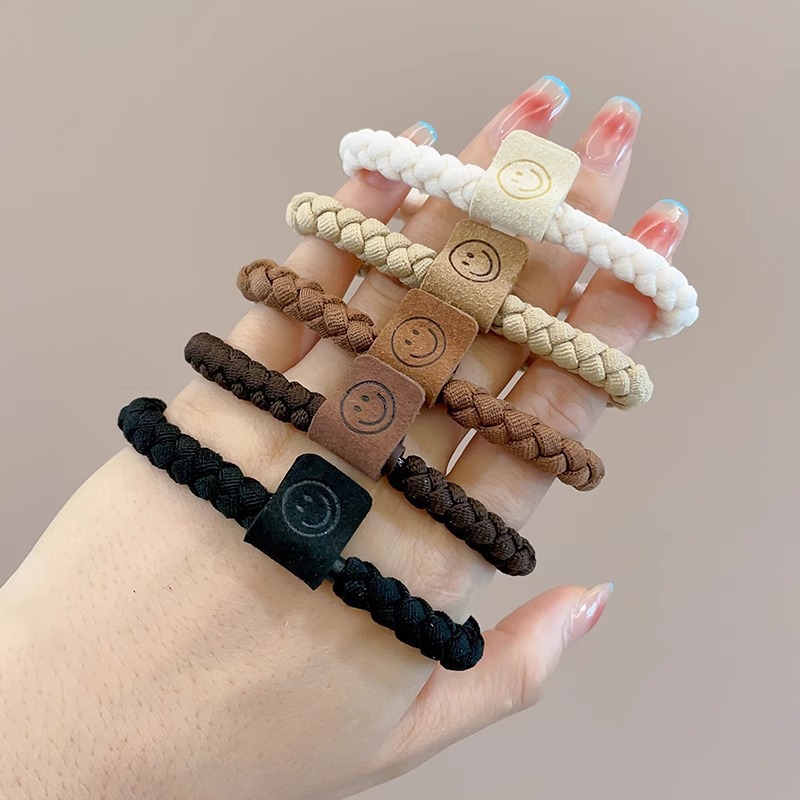 2024 nuevo anillo de cabello de oso para mujeres simple y versátil cuerdas de cabello de alta elasticidad no lesionan cuerdas de cabello de cola de caballo adornamiento para el cabello