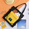 Cute shopping bag, universal capacious shoulder bag, backpack, linen bag, Korean style