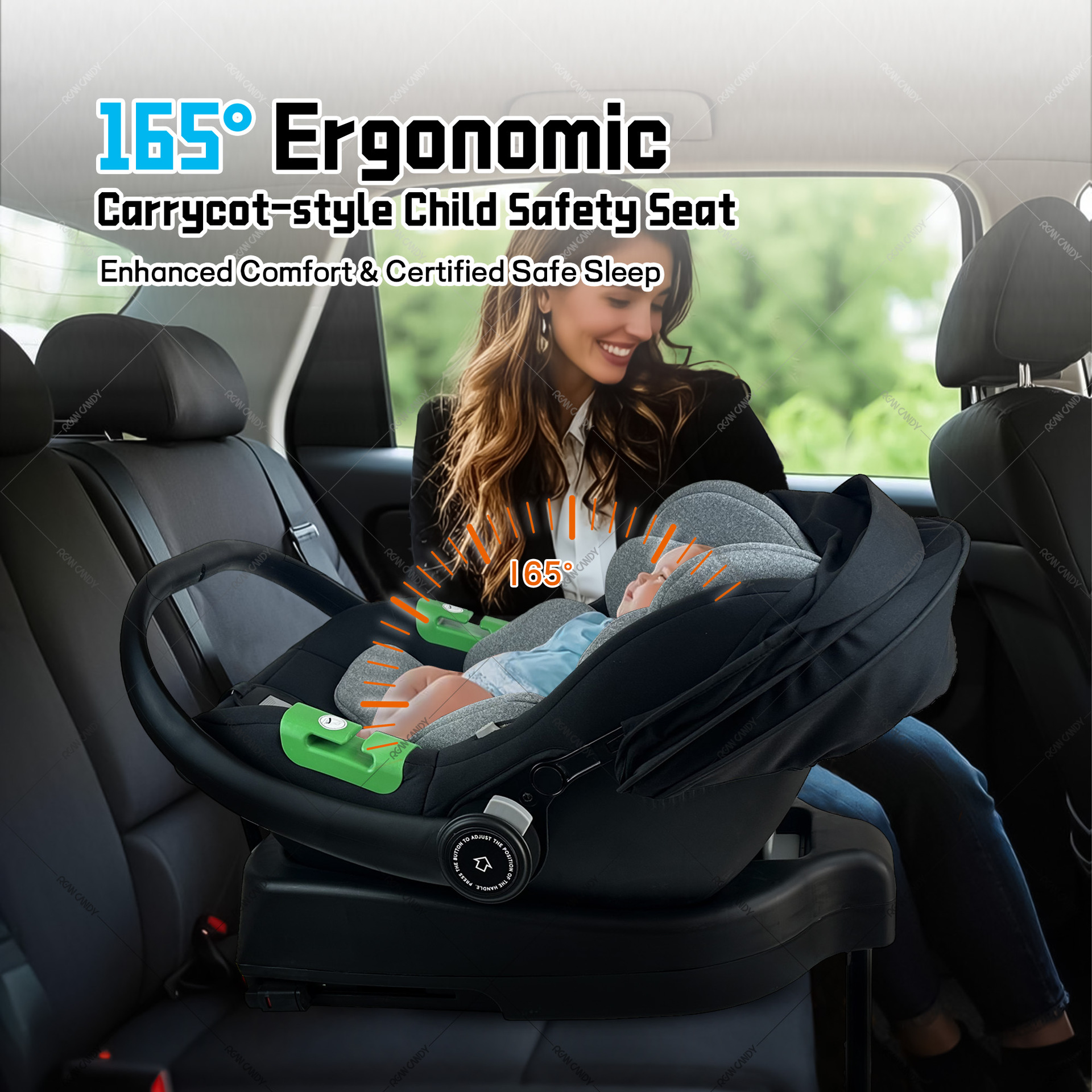 Baby Carrier I-Size Certified Kids Safety Seat Car Newborn Baby Sleeping Basket Car Portable