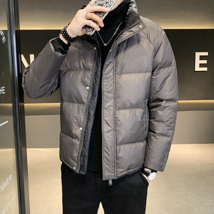 Popular winter short stand collar down jacket men's Japanese thickened bread coat warm coat Y6626 one-piece delivery