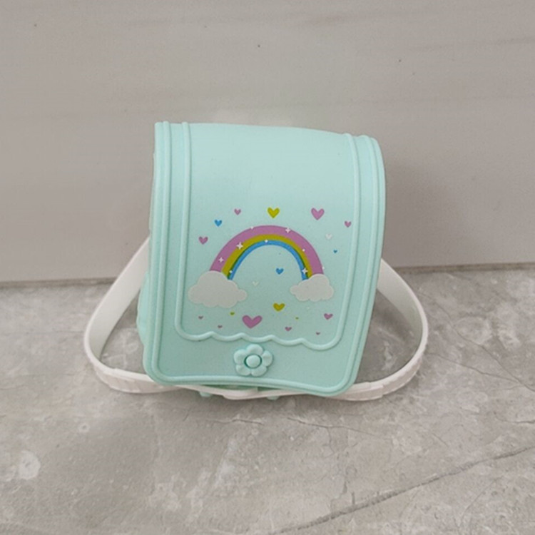 Rainbow blue straps, worn on the shoulder