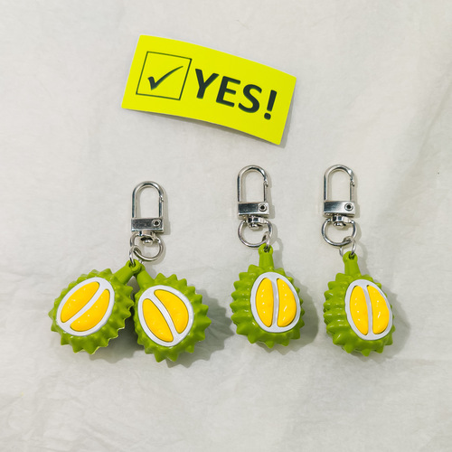 K53 Simulation Durian Door Lock Keychain Pendant Creative Fruit Food Series Bag Pendant Small Gift Couple