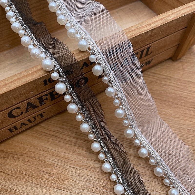 網布銀糸リボン手作りビーズ真珠レース民族風漢服装飾模造真珠diy補助材料卸売り