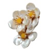 Retro brooch from pearl wax agate, high-end jacket lapel pin, accessory, flowered