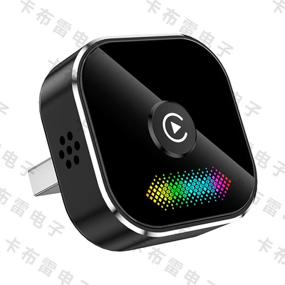 Simsiz CarPlay və Android Auto, Carplay Adapter Smart - q1a-center-button-model-black-white-label-with-light-wireless-carplay-plus-android-auto-two-in-one-suitable-for-overseas-systems