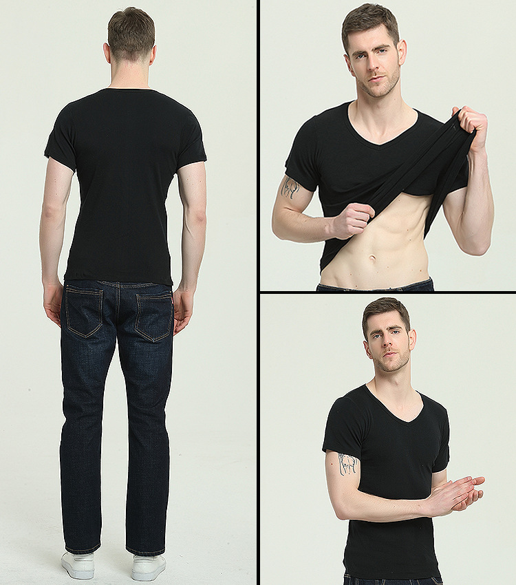 纯棉V领短袖---模特黑色下.jpg