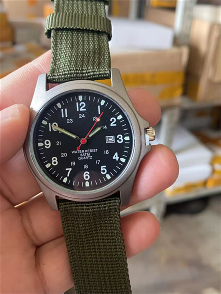 Correa de nylon reloj de hombre Calendario de comercio exterior reloj de cuarzo deseo nuevo reloj AliExpress eBay reloj militar entrega de una pieza