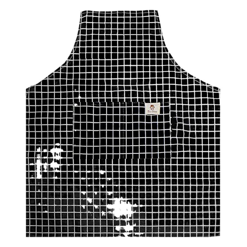 Delantal de lona de algodón transfronterizo Plaid rayas patrón impreso floral jardinería ropa de trabajo Halter delantal fábrica al por mayor