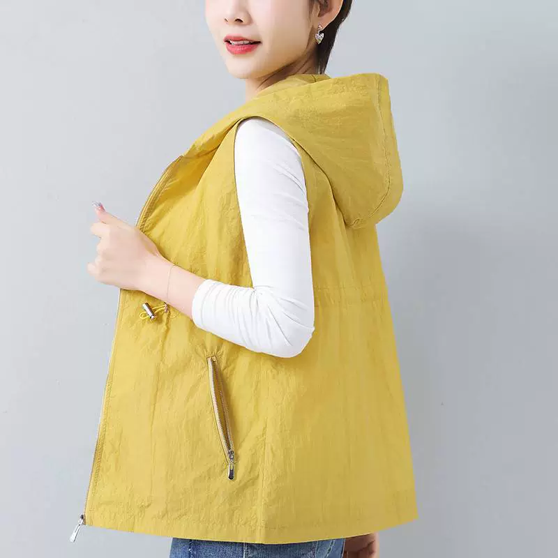 Thin summer vest, tank top, short autumn jacket, plus size