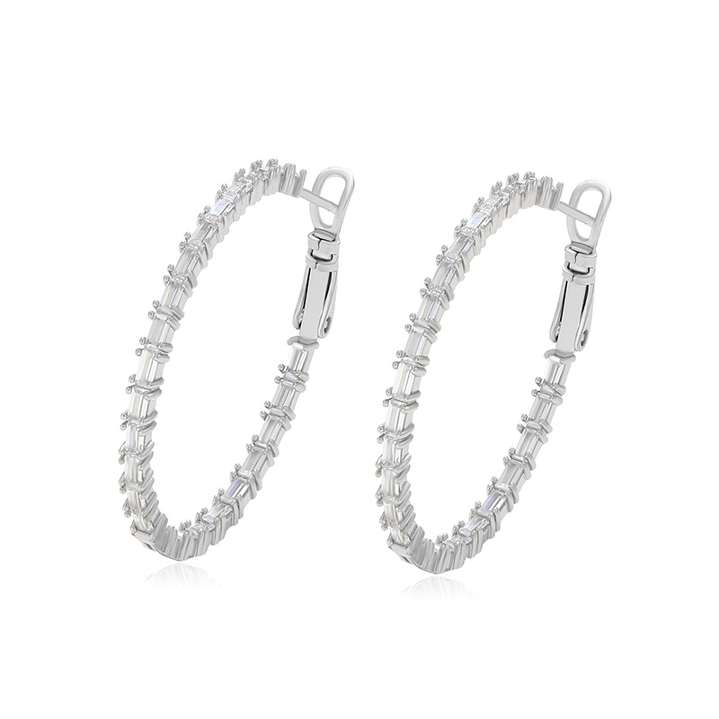 Xuping joyería de bronce anillo de piedra anillo redondo pendientes de orejas para mujeres europeas y americanas sensación transfronteriza de la personalidad de los pendientes para mujeres