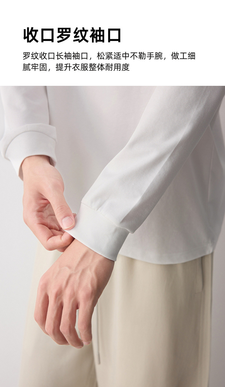 Áo thun nam cổ tròn basic phối màu phong cách công sở — đen chi tiết 6