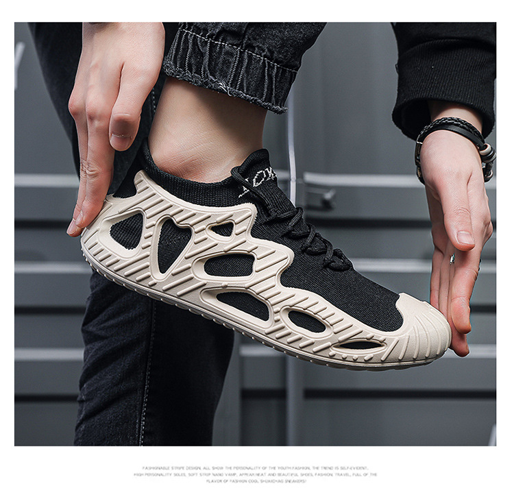 Scarpe sportive da uomo Scarpe da ginnastica Scarpe da ginnastica Tessuto sintetico Antiscivolo Calzature facili da pulire_voghion.com