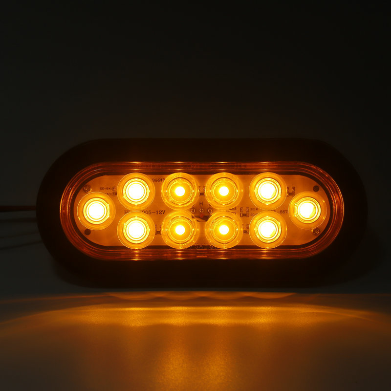 Fábrica al por mayor Amazon AliExpress eBay remolque camión luz trasera 10led oval HL-J-005