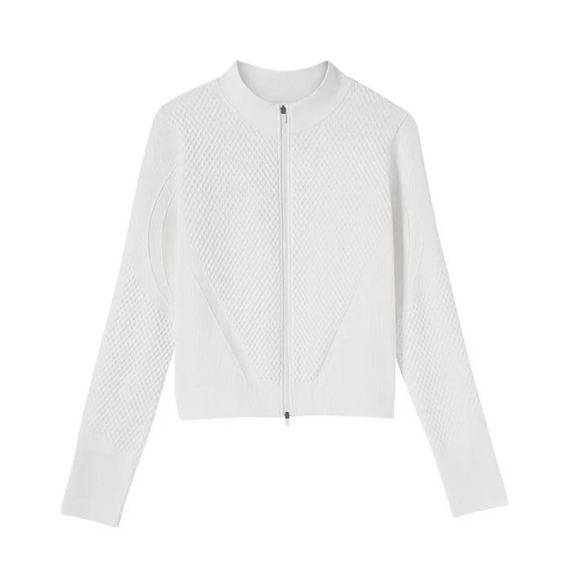 Otoño y invierno ropa de yoga al aire libre de mangas largas para mujeres que corren deportes abdominales reducidos con agujeros de pulgar ropa de fitness de mangas largas