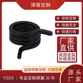 1.4X1.4mm方线碳钢发黑扭簧 方线扭转弹簧 支持定制