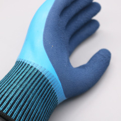 Work safety gloves, latex double dipping, foaming waterproof and wear-resistant anti-slip gloves, construction rubber gloves, factory wholesale