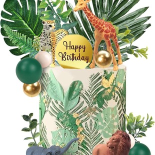 27 new style animal jungle theme cake decoration suit elephant giraffe cake decoration suit