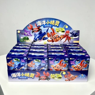 海洋小精灵盲盒萌宠海洋生物益智拼装玩具商超电玩城积分兑换礼品