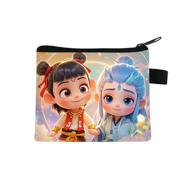 2025 Нежа волшебный мальчик в море Студенческий кошелек для монет мультфильм милый гарнитура сумка молния мини-кошелек для монет