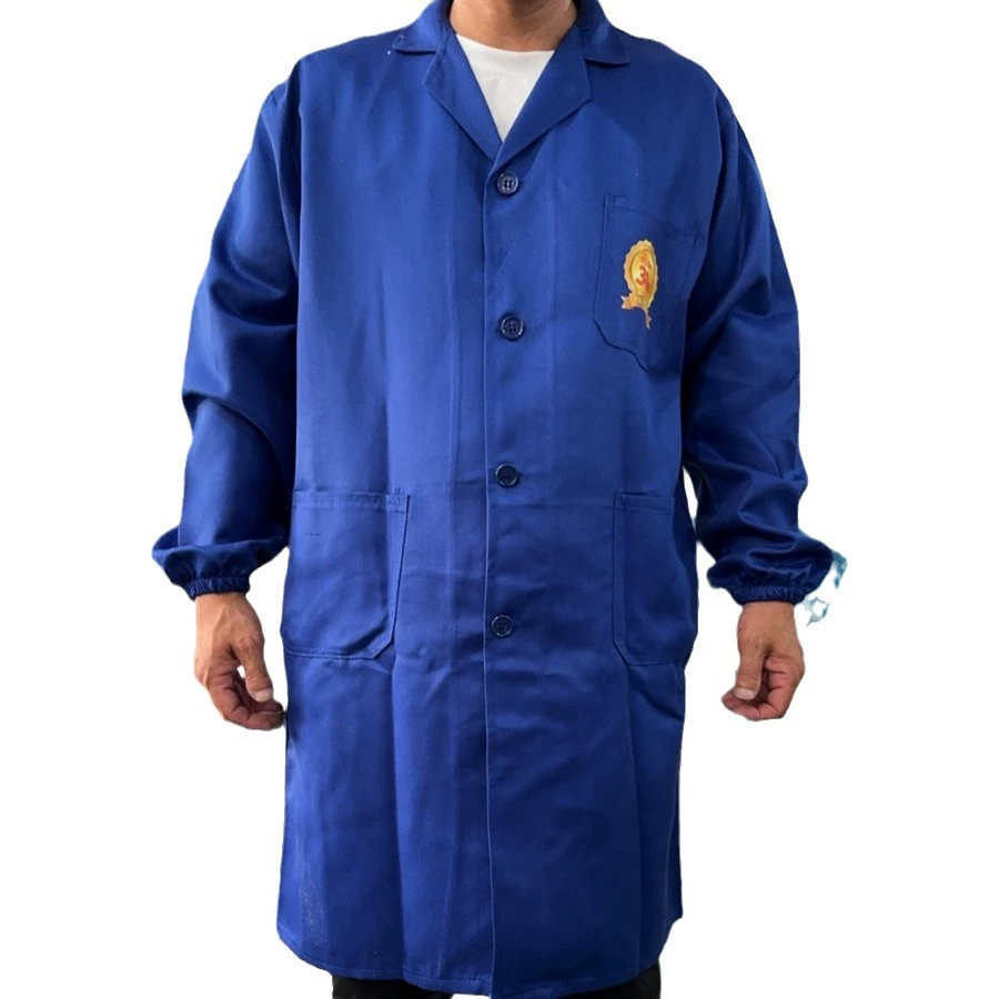 Оптовая рабочая одежда для страхования труда, рабочая одежда, мужская толстая, заводская одежда, длинная обработка, пылезащитное платье, плечо, одежда для страхования труда