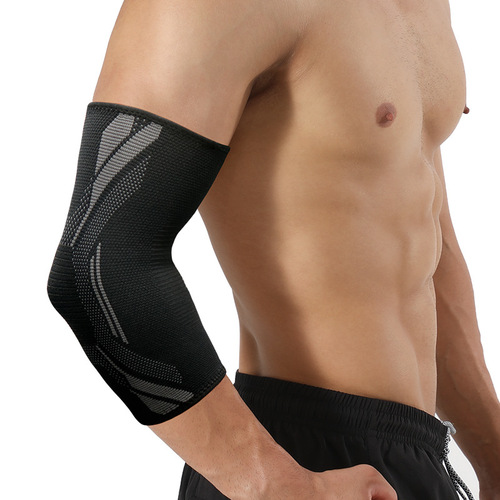 Knitted elbow joint protection, fitness and warm sports elbow protection, men's and women's basketball non-slip breathable sweat-wicking arm protection