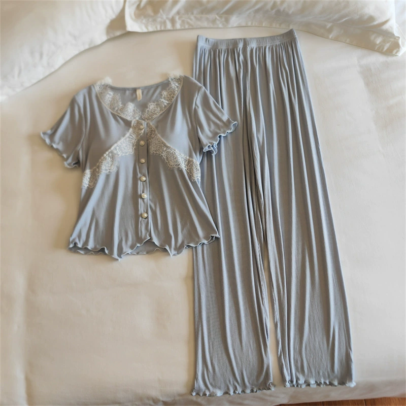 Top with cups, spring pijama, summer sexy thin set