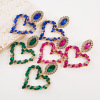 Fashionable metal glossy earrings heart shaped, Aliexpress, European style