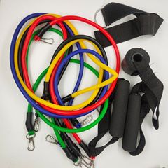 Tensile device tension belt set multi-functional door exercise 11-piece combination fitness tension rope set