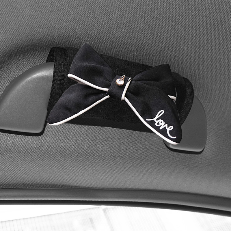 Tejido amor arco mango de automóvil guante de freno interior mango de puerta cubierta de protección mango de techo decoración
