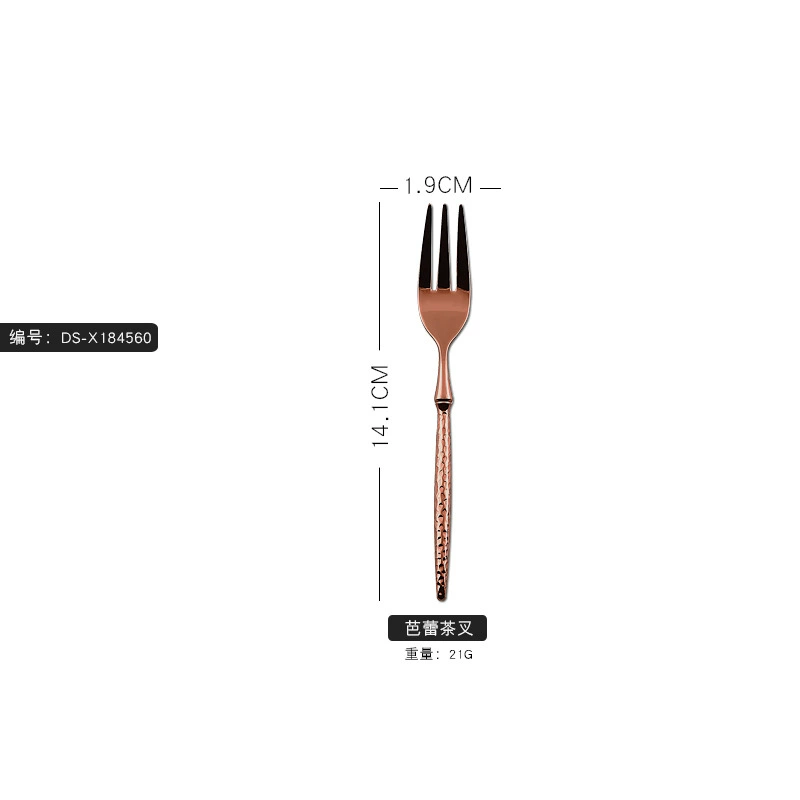 Tableware stainless steel, set for hotel, 6 pieces
