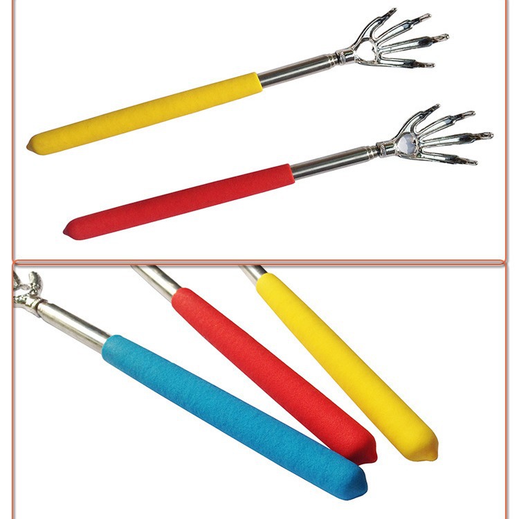 La felicidad del anciano 055 no le pide a la gente que rasque el dispositivo de garras de águila cosquillas telescópicas de acero inoxidable Dispositivo de cosquillas de cinco secciones