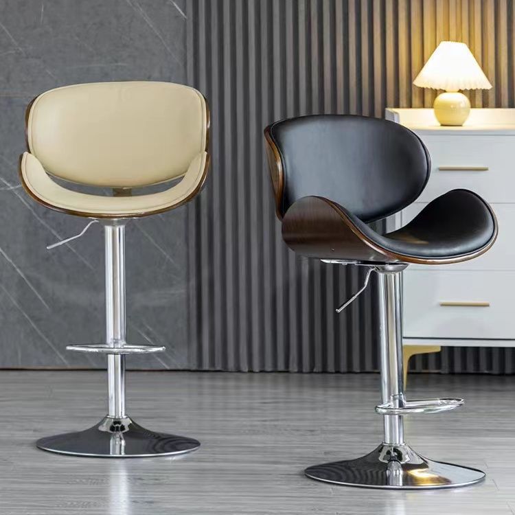 Bar Chair Lifting Solid Wood Front Desk Bar Chair Nordic Household Swivel Chair Backrest Modern Simple Light Luxury High Stool