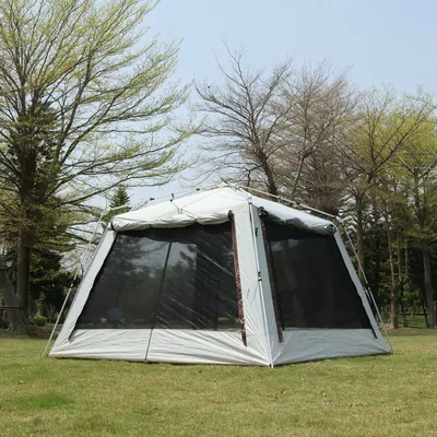 Avtomobil yan çətirləri Canopy Rainproof Sun Protection - khaki-steel-pipe-vinyl-mesh-integrated-pergola-8-10