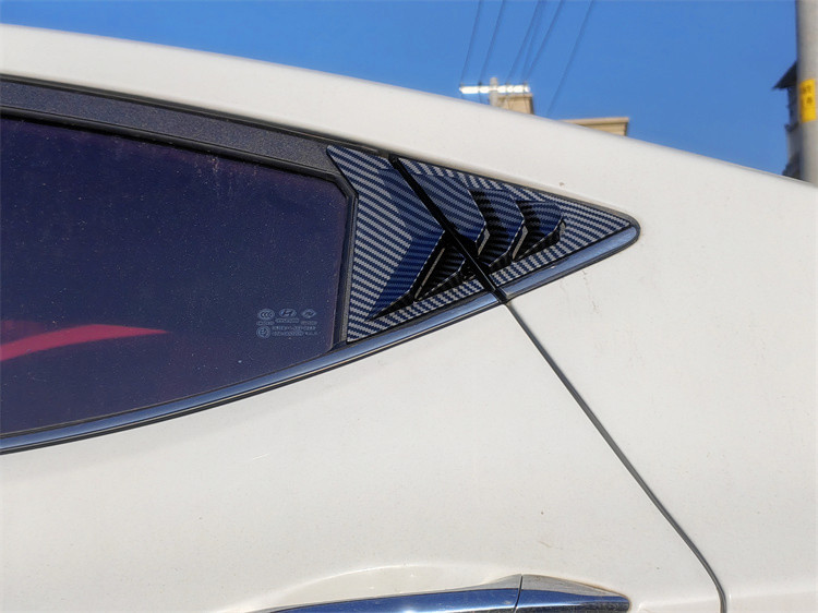 Suitable for Hyundai Langdong Rear Triangular Window Blinds Carbon Fiber Modified Exterior Car Decoration Parts Mustang Style Door