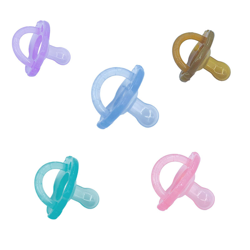 Chupete y mordedor de silicona suave con calidad alimentaria para calmar y la dentición de bebés, mayorista transfronterizo