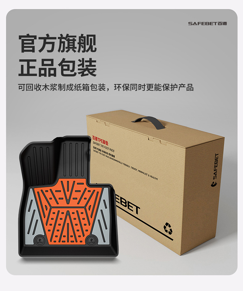 Suitable for Denza N8L N9 Special Vehicles, Colorful Tpe Car Floor Mats, Trunk Mats, Car Accessories