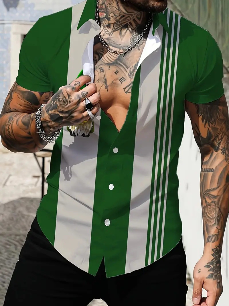 2024 verano nuevos hombres jóvenes vitalidad estilo universitario tendencia camisa de manga corta casual diaria coreana MB1