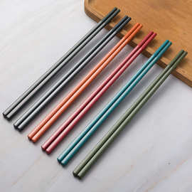 PPS彩色玻璃纤维家用合金筷子耐高温消毒一人一筷定制筷子厂