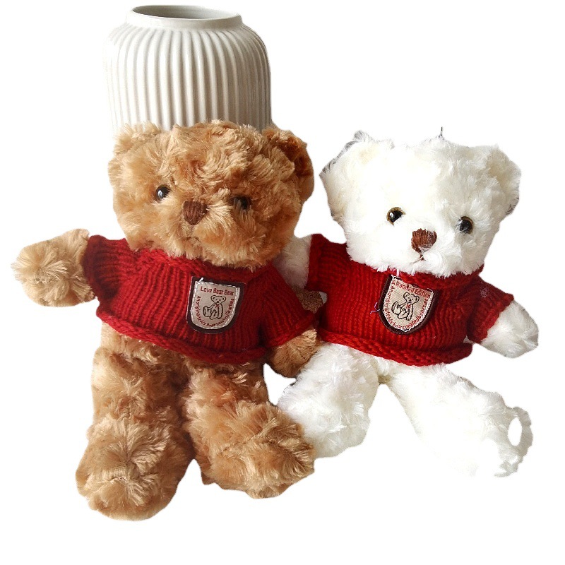 Lindo suéter oso muñeca peluche peluche oso muñeca regalo de cumpleaños máquina de captura muñeca al por mayor transfronteriza