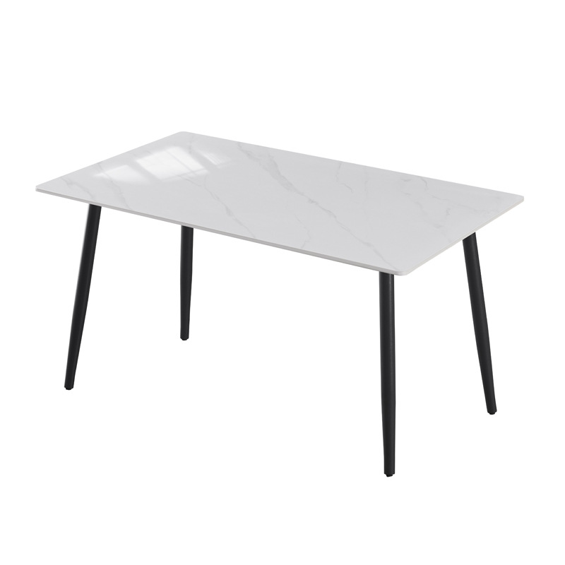 Mesa y silla de comedor de roca de lujo nórdica pequeña casa moderna simple y multi-tamaño rectangular fácil de cuidar mesa de comedor