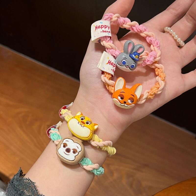 Cartoon Fabric Label Zootopia Judy Nick Hair Tie for Girls High Elasticity Twist Hair Band Versatile Hair Rope Cartoon Fabric Label Zootopia Judy Nick Hair Tie for Girls High Elasticity Twist Hair Band Versatile Hair Rope