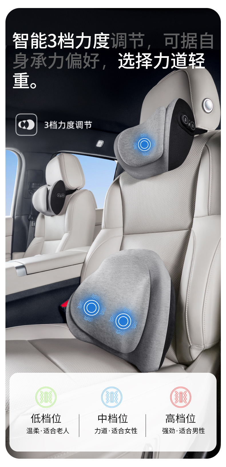 Special car headrest lumbar support factory wholesale car memory foam cushion lumbar cushion backrest lumbar pillow car neck pillow