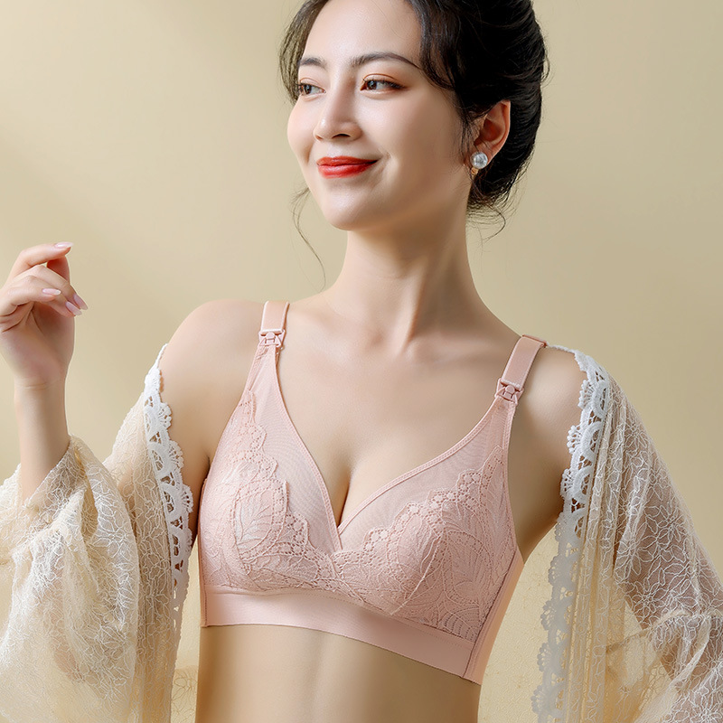 임산부 수유 브라 임신 기간 처짐 방지 수집 편안한 산후 수유 임산부 속옷 얇은 통기성 토끼 귀