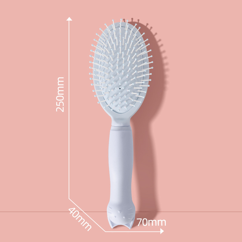 파란색 타원형 빗