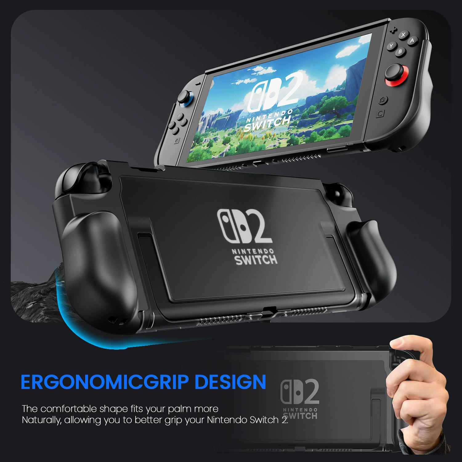 Подходит для защитного чехла Nintendo Switch2, прозрачное ощущение кожи, базовая док-станция для игровой консоли NS2 поколения