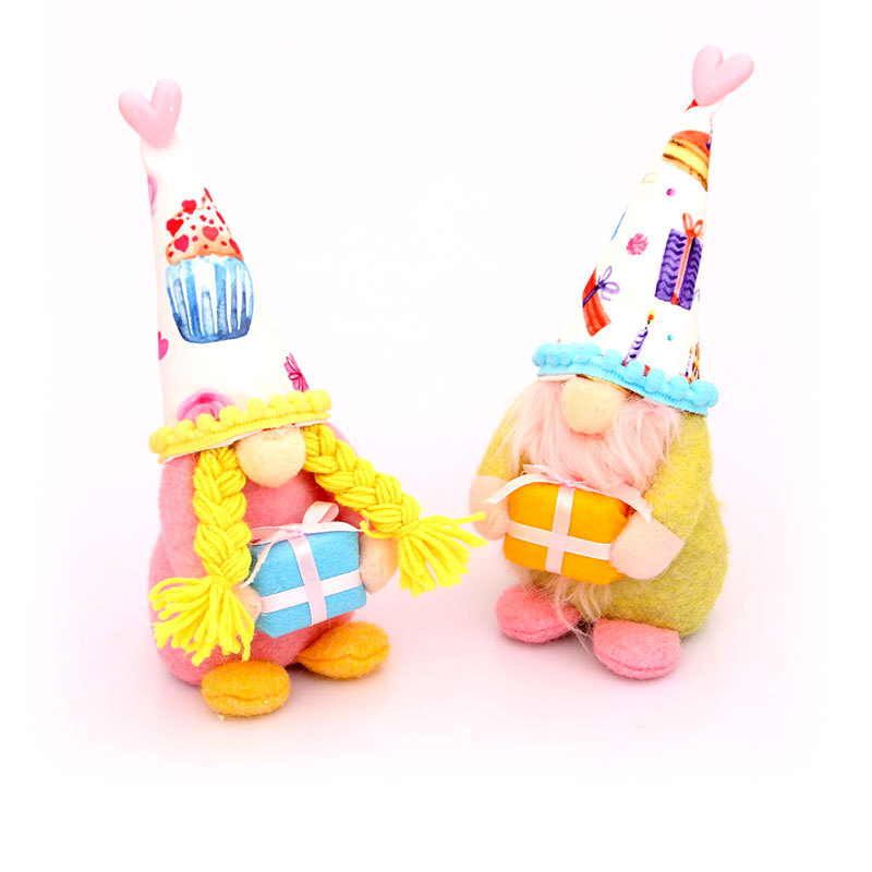 Transfronterizo nuevo sin rostro enano Rudolf Día de San Valentín muñeca de cumpleaños ventana accesorios decoración adornos de muñecas