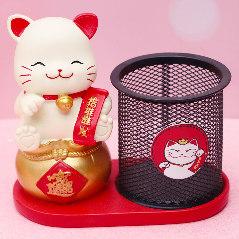 Douyin venta caliente red tela tela portalápices resina creativa decoración de escritorio caja de almacenamiento suministros para estudiantes regalos para niños