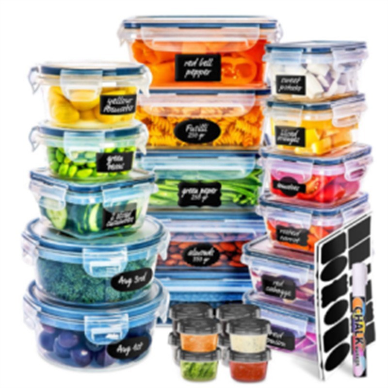 Transfronterizo en stock PP crisper sellado tarro refrigerador Cocina Comida tarro granos almacenamiento tarro snack almacenamiento